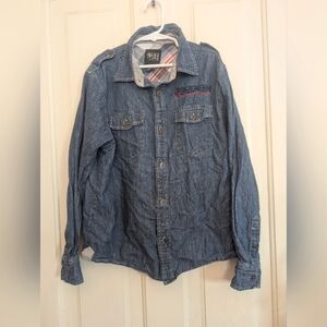 Blackjack Denim Boys Button-up Shirt Size M (10/12)